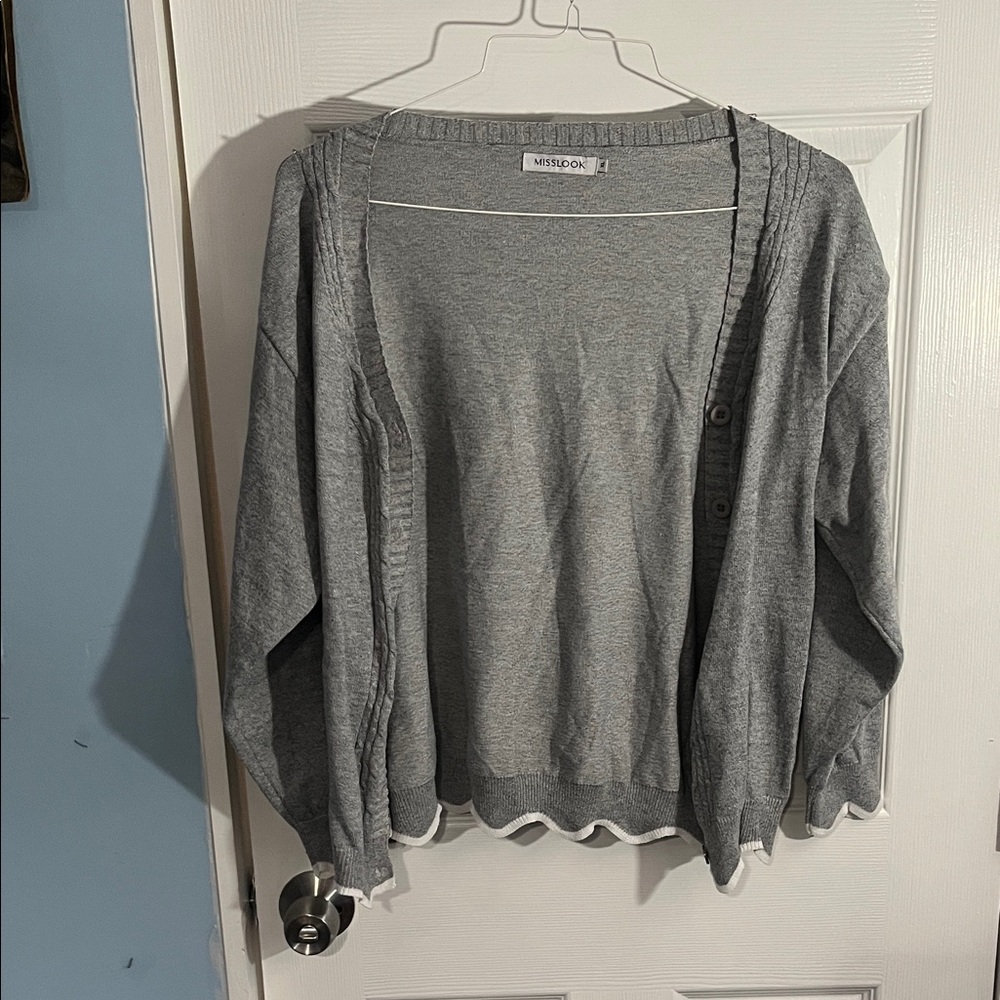 MISSLOOK Gray Women's Cardigan